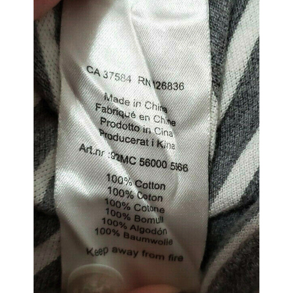 J. Lindenburg Mens Gray White Striped Polo Size M - Picture 4 of 4